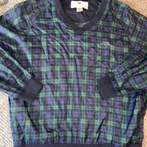 Vintage Wilson golf windbreaker plaid 90s